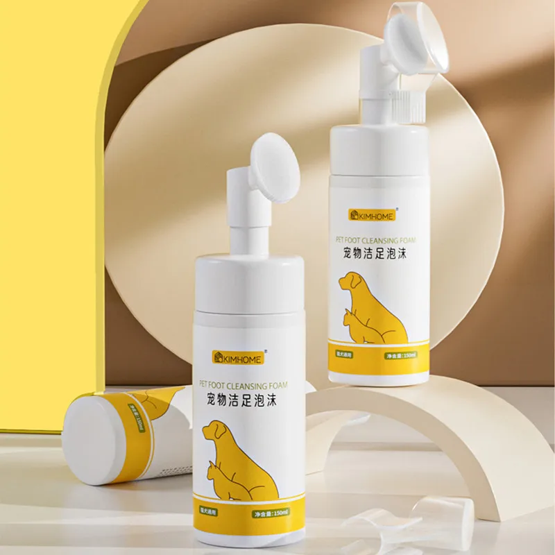 

Paw Cleaner Foam Dog Claw Cleaner Cat Paw Cleaner Waterless Pet Shampoo With Dog Brush For Rinse-free Cat Paw Deep Cleanser
