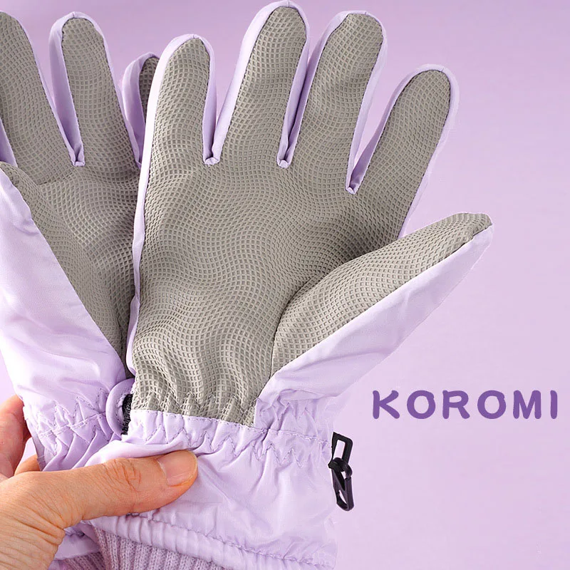 Новые детские лыжные перчатки Sanrio Kuromi высококачественные зимние теплые