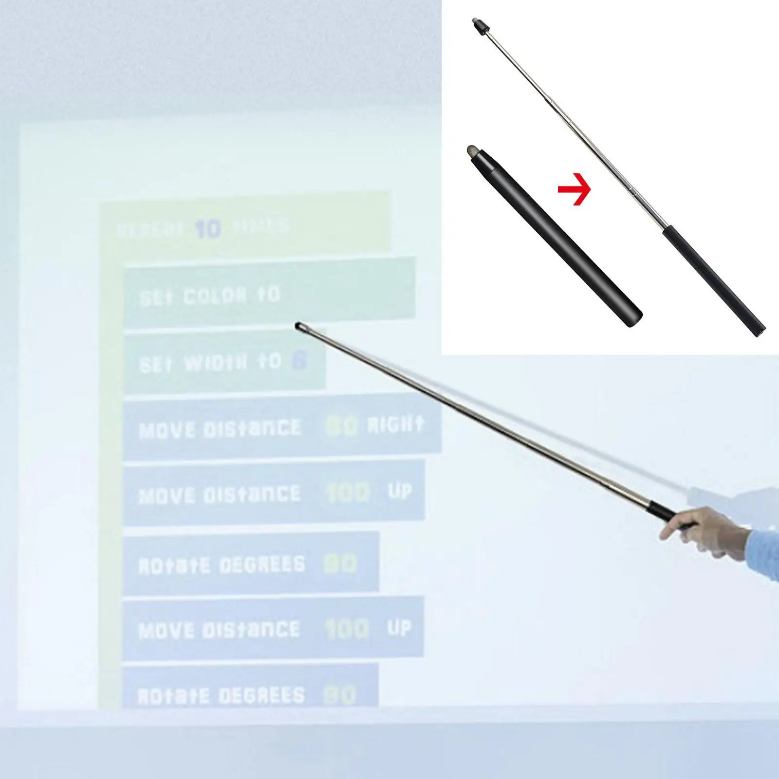

Extendable Pointer Pointing Point Stick PPT Electric Whiteboard Hand Pointer