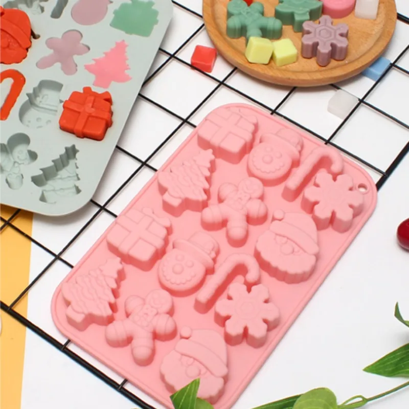 14 шт./компл. рождественская форма силиконовая для шоколада Пента-Клаус пряничный