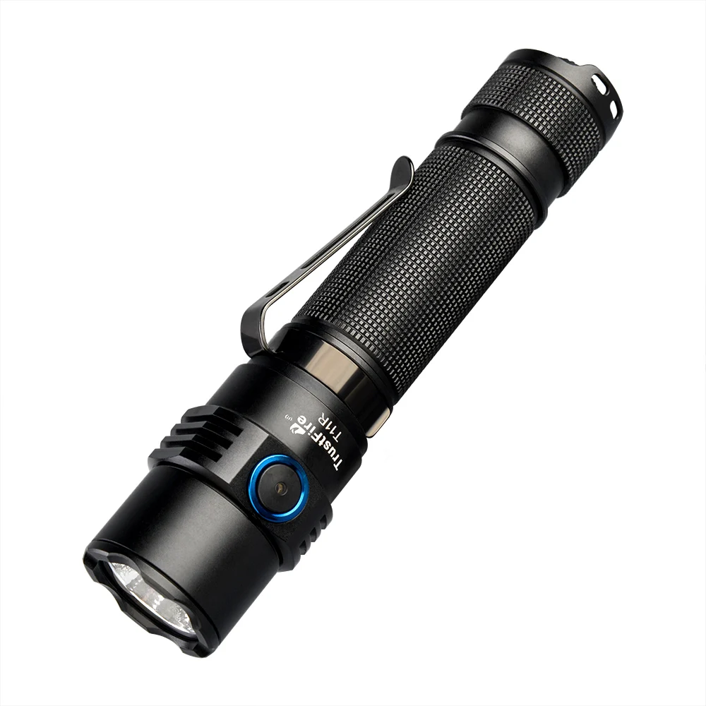 Trustfire T11R Тактические светодиодные фонарики 1800 люмен мощный Тип C USB Перезаряжаемый Фонарь 18650 лампа высокой мощности двойной переключатель