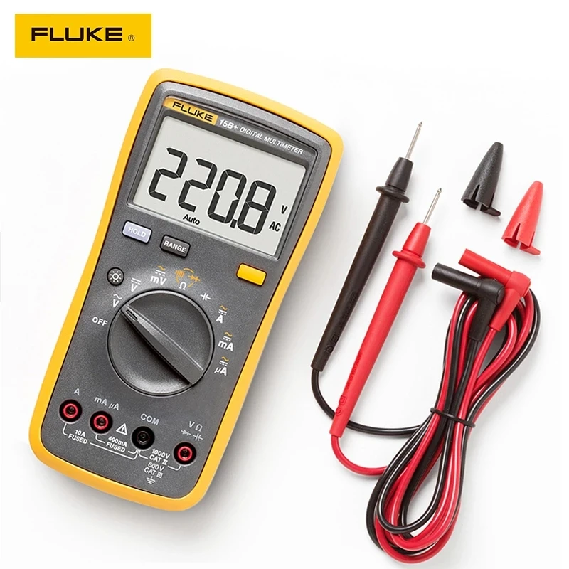 

Fluke 15B+ 4000 Counts 1000V AC/DC Current Test Digital Multimeter Continuous Voltmeter Voltmeter Test Ammeter