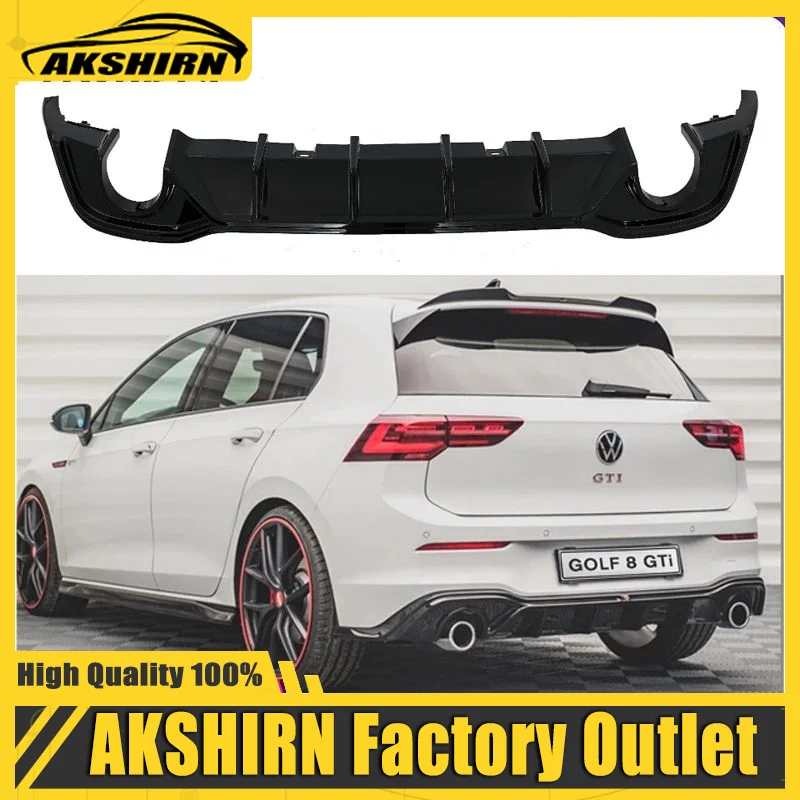 

Для Volkswagen GOLF 8 MK8 pro R-line gti R 2020 2021 2022 2023 2024 Автомобильный задний бампер, диффузор, задний боковой сплиттер, спойлер, губа