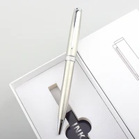 2pcs stainless steel ballpoint pen fluency writing matte black arrow clip silver ink pens