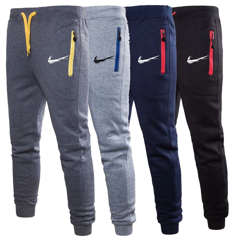 

Men Pants IКNIKEС Zip Pocket Hip Hop Harem Pants Quality Outwear Sport Workout Joggers Pockets Casual Joggers Men's Trousers