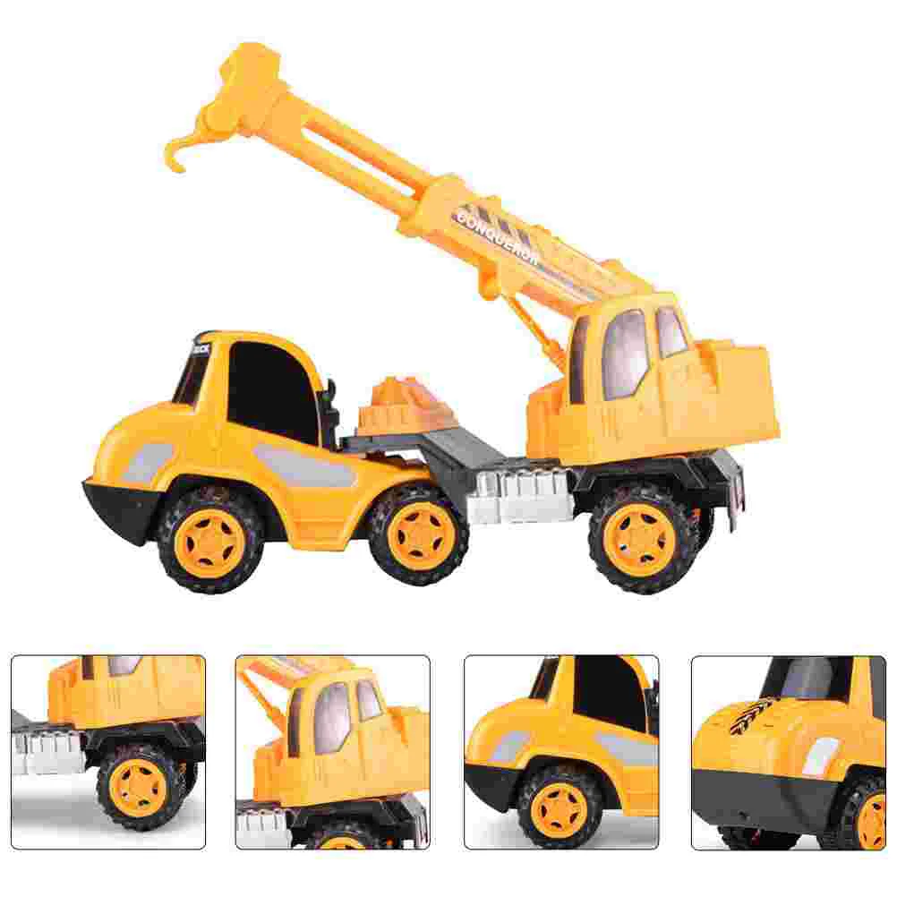 1 Set of Children Crane Model Crane Plaything Inertial Crane Kids
