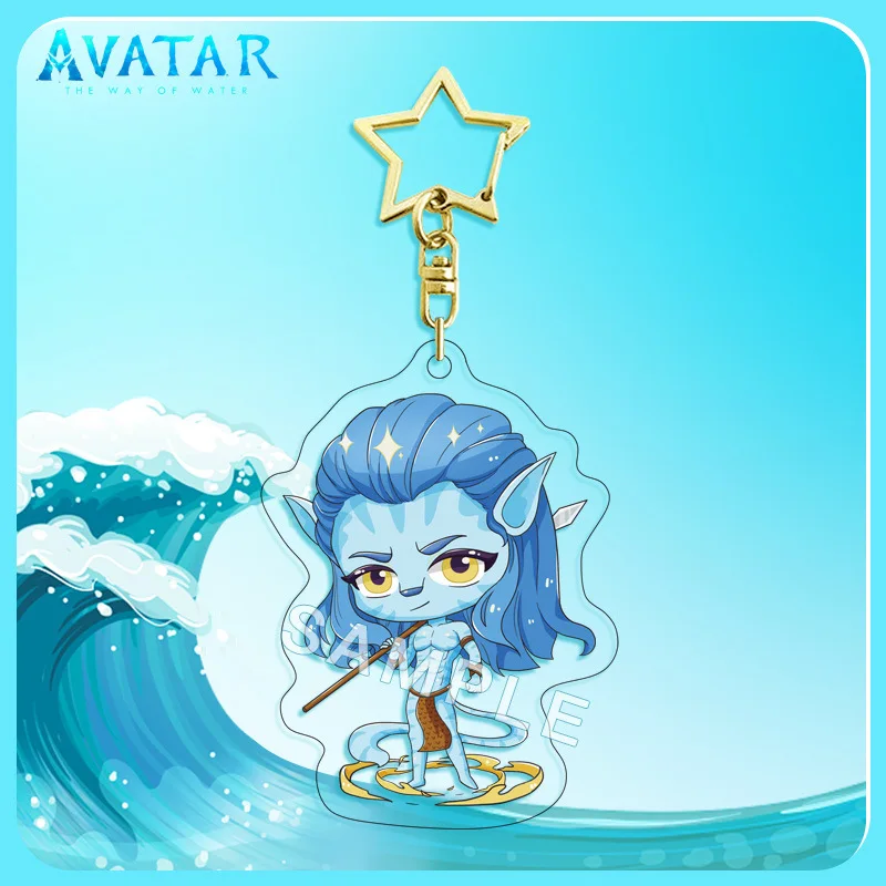 

New Movie Avatar 2 Acrylic Keychain Disney Anime Figure Toys Avatar The Way of Water Jake Sully Car Backpack Key Pendant