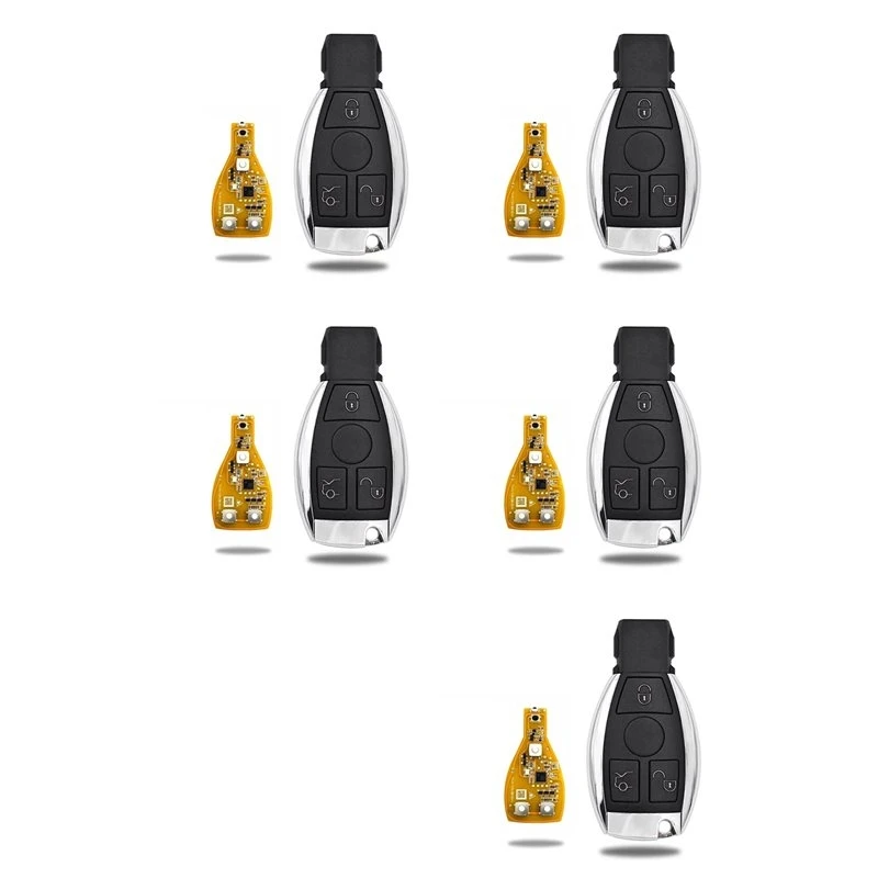 Фото 5X VVDI BE Key Pro 3-кнопочный дистанционный ключ для автомобиля Mercedes Benz с платой V4.2, улучшенная версия чипа дистанционного ключа 315/433 МГц-N25R №1