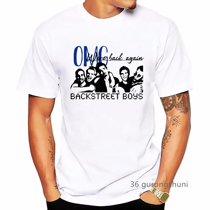 

Omg We'Re Back Again Backstreet Boys Graphic Print T Shirt Men Clothes 2023 Funny Short Sleeved Tshirt Homme Cool T-Shirt