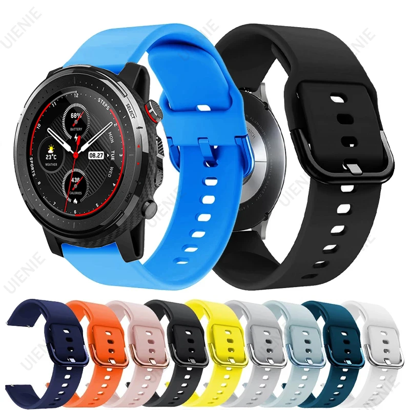 

Ремешок сменный из мягкого силикона для смарт-часов Xiaomi Amazfit Stratos 3 2/2s, 22 мм, браслет для Huami Amazfit GTR 47 мм, 2022