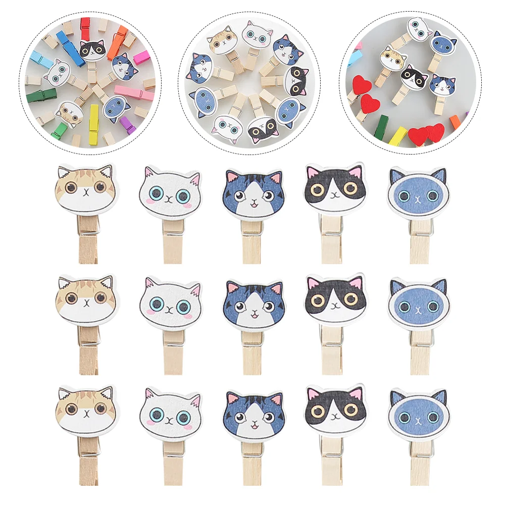 

30pcs Exquisite Fashionable Delicate Photo Clip Wooded Clip for Indoor Inside Home