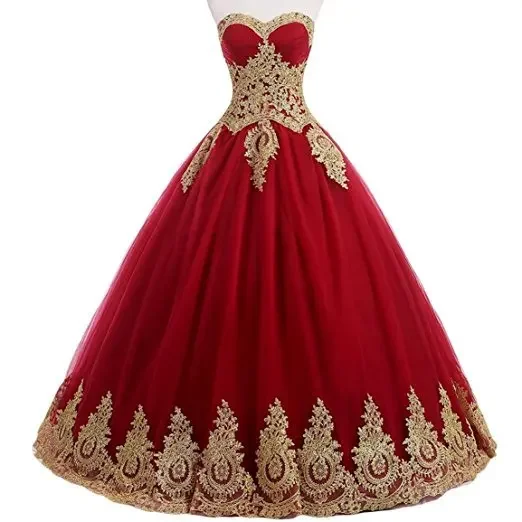 

Angelsbridep Sweetheart Ball Gown Quinceanera Dress Lace Up Cold Applique Backless Tulle Sweet 16 Debutante Princess Party Gowns