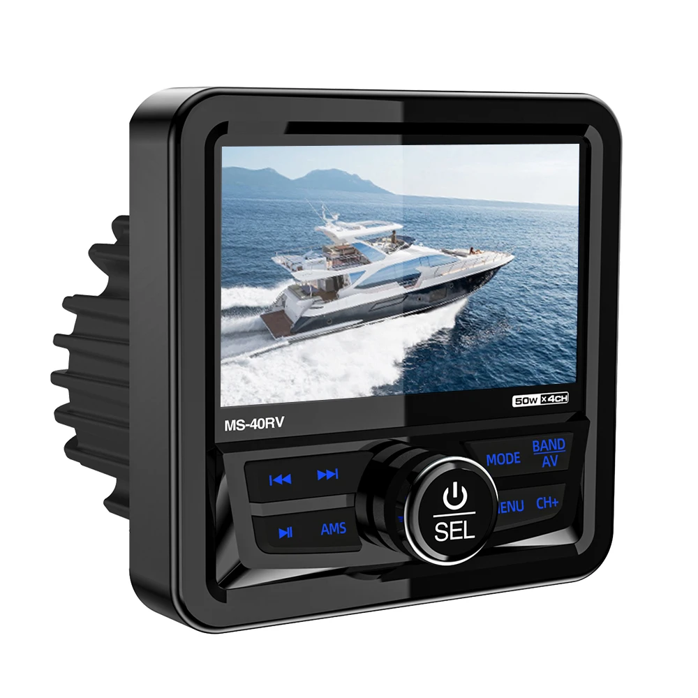 

AKAMATE MP5 для автодома, радио, лодки, морской стереоплеер, медиа-радио, водонепроницаемый FM AM-приемник для ATV SPA RZR, Bluetooth, музыка