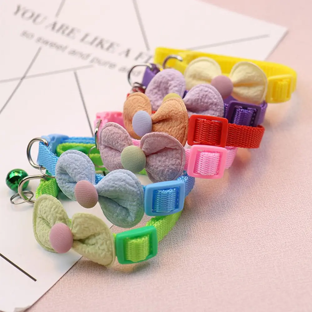 

Adjustable Pet Collar with Bell Paw Cat Kitten Dog Puppy Rabbit Pet Leash Non-toxic Cute Colourful Strap Accessories Buckle