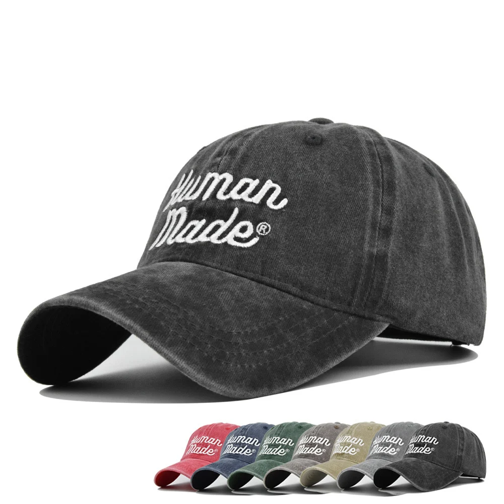 

2023 New Designer Human Made Cap Vintage Baseball Cap Bonnet Black Green Snapback Caps for Men Dad Hats Gorras Hombre