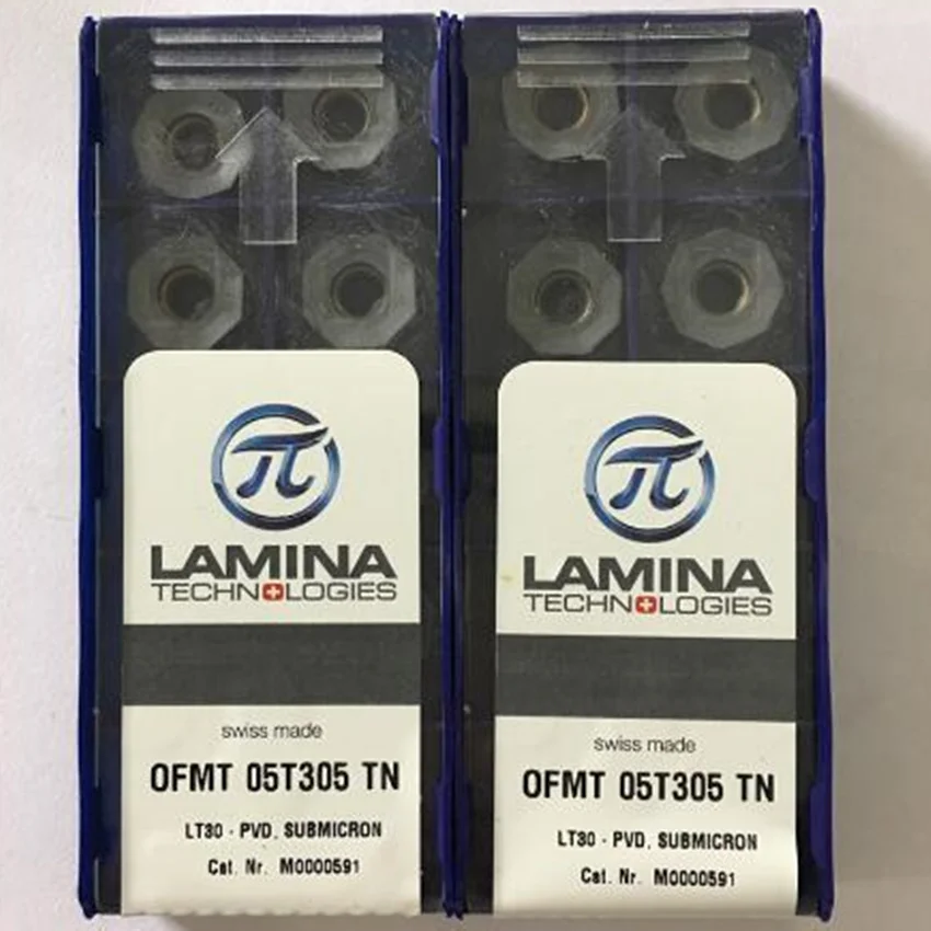 

OFMT050405TR LT30 / OFMT050408TR LT30 / OFMT05T305TN LT30 / OFMT05T308TN LT30 карбидные вставки с ЧПУ 10 шт./корт.