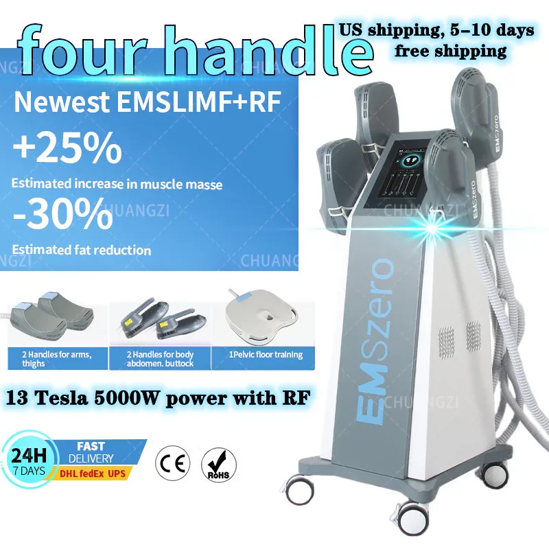 Neo DLS-EMSLIM 5000W Power Nova 13 Tesla hi-emt Emszero машина с 4 неоручками подушечками для стимуляции