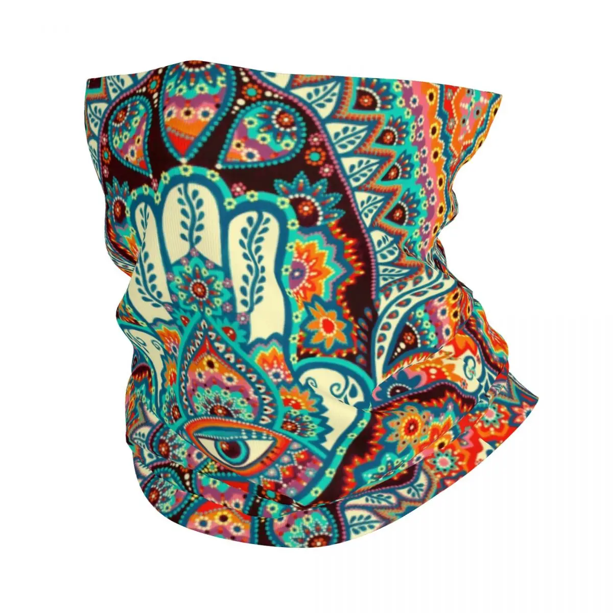 

Бандана Hamsa в богемном стиле для мужчин, шейный чехол в стиле хиппи, мандала, Пейсли, волшебный шарф в стиле бохо, многофункциональная Балаклава, дышащая походная одежда