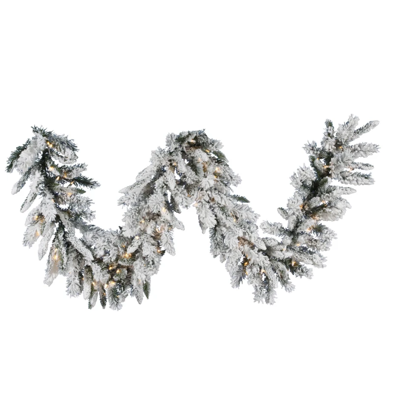 

Snow Ridge Artificial Christmas Garland, Clear Dura-lit Incandescent Lights