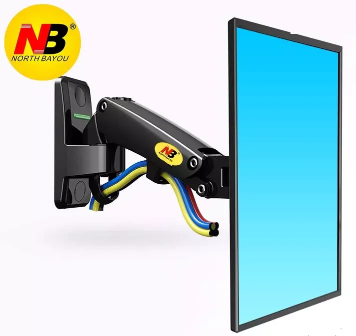 

2023NB F120 17-27" aluminum GS Gas Spring 360 rotate Full Motion Wall Mount Bracket lcd monitor wall mount stand screen holders