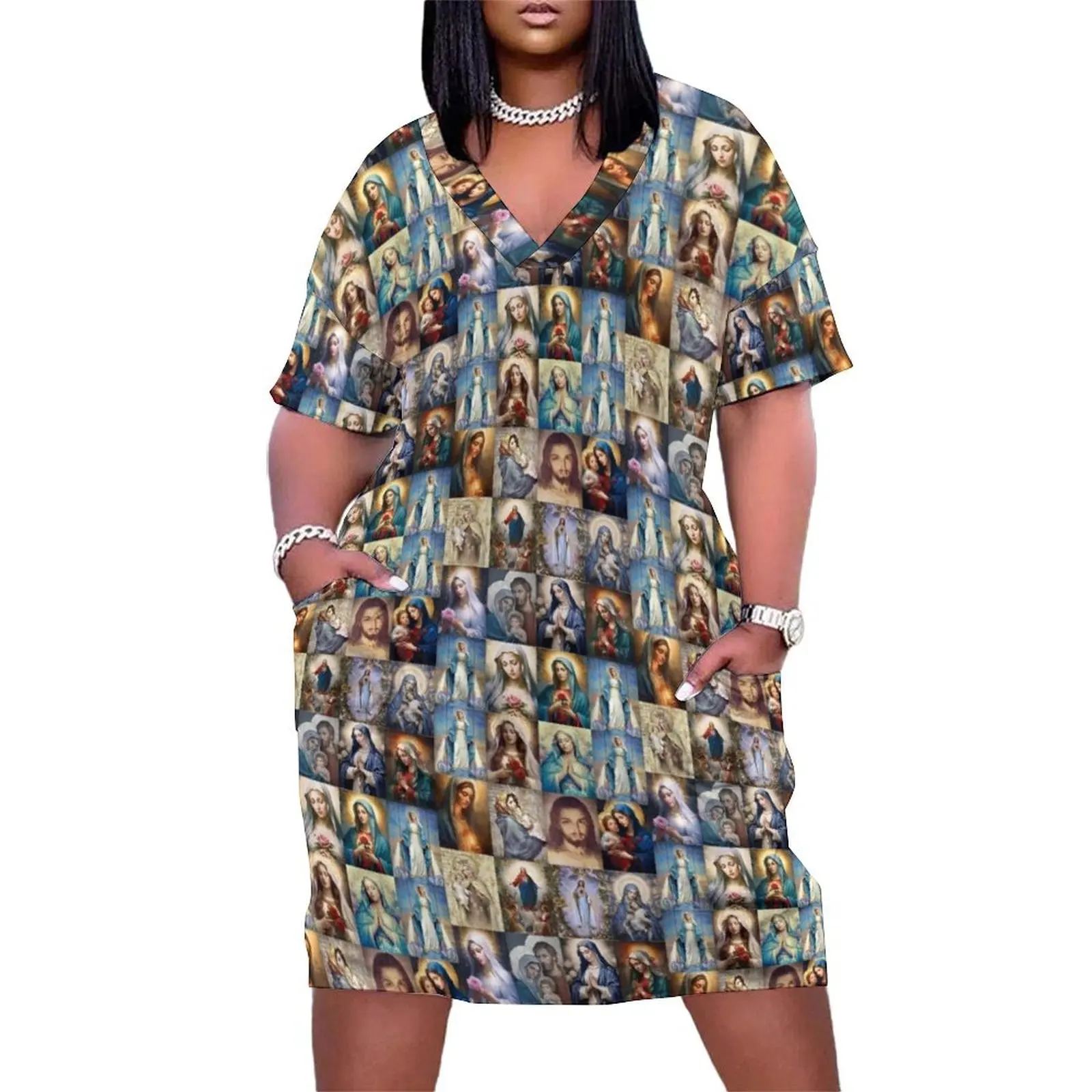 Благословенная Дева Мария Мать Бога Вергина Дивичник Мариja Свободное платье с