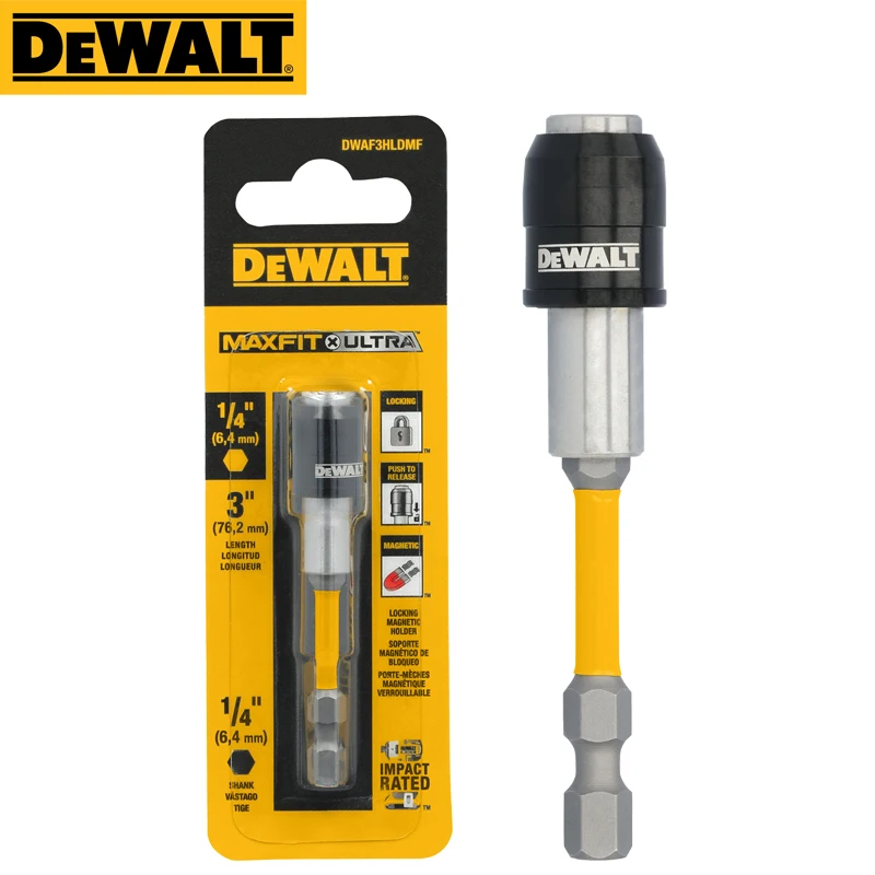 

DEWALT DWAF3HLDMF 1/4 ''Max Fit шестигранный Магнитный 76 мм стержень катушка плюс Магнитный держатель бит аксессуары для электроинструмента