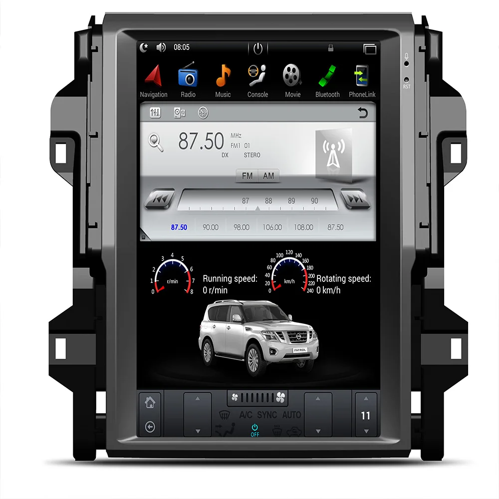 

15" For TOYOTA Fortuner 2016 -2050 Tesla Screen Android PX6 Car Radio Tape Recorder Multimedia Video Player GPS Navigation Camer