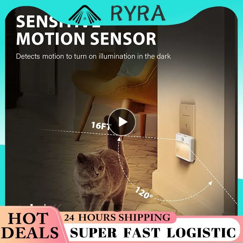 

Sensor Lamps Nightlight Sensor Night Light Saving LED Sensor Night Lamp Smart Dusk To Dawn For Bedrooms Toilets Stairs Corridors