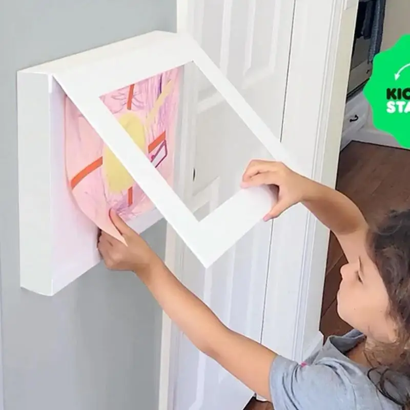 

Детская художественная рамка с передним отверстием, настенное украшение для детей, сменная рама для рисования, офисное и домашнее украшение