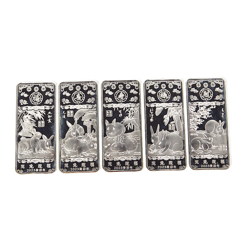 

Памятные монеты с кроликом 2023, подарок с китайским знаком зодиака, сувенирные монеты, искусство, сувенир, детская коллекция, подарок