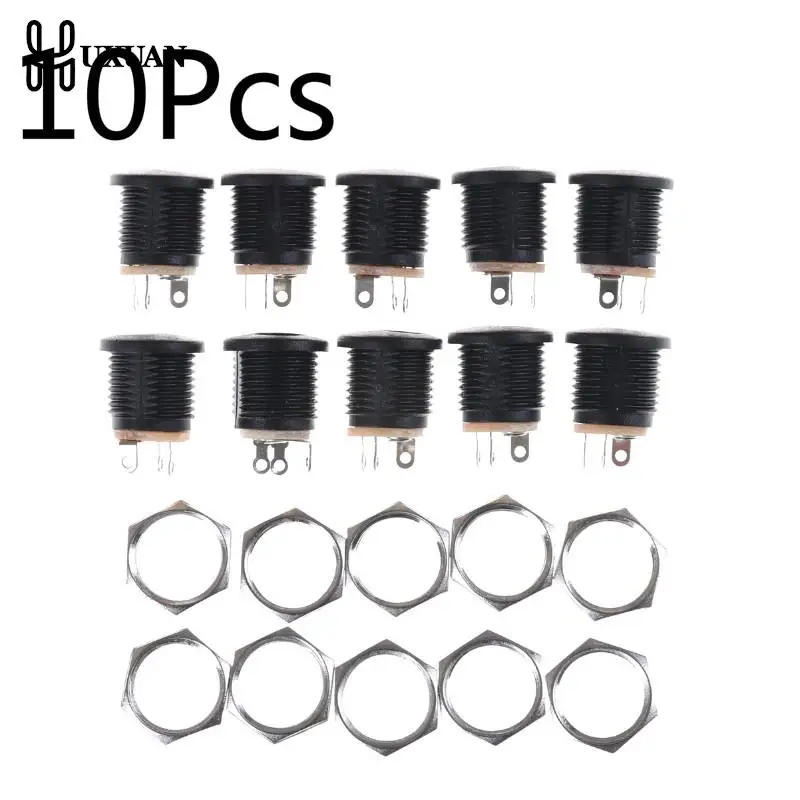 

10Pcs 5.5mmx2.1mm DC Power Female Socket DC022 DC Power Supply Jack Socket Female Panel Mount Connector Plug Adapter