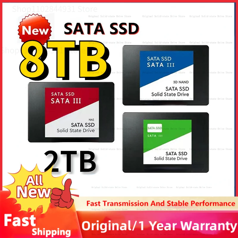 

2023 8TB Original 1TB 2TB 4TB 2.5 SSD 2023 New Hard Drive Disk 512G Solid State Drive Disk for Laptop Desktop