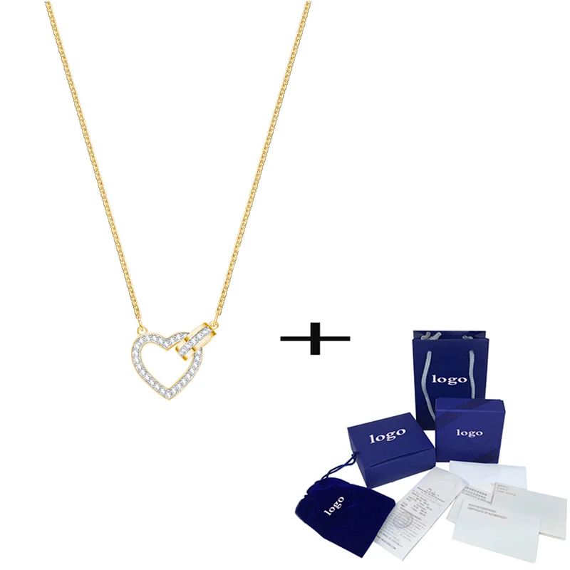 

Модная новинка милое ожерелье до ключиц в форме сердца с кристаллами нежное простое женское ювелирное изделие романтический подарок на день Святого Валентина