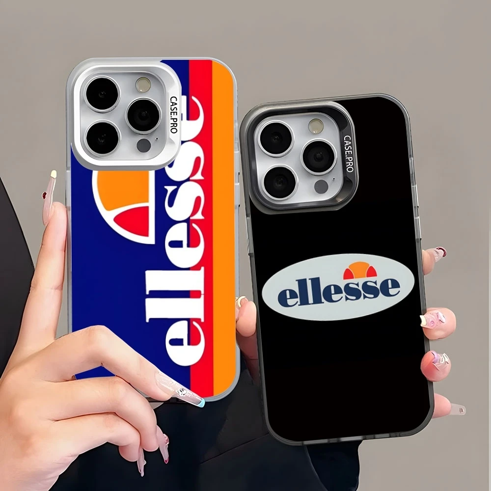 Фото Fashion Brand E-ellesseS Phone Case Colored Silver Trendy Phone Case For IPhone 16 15 14 13 12 Pro Max 11 2024 Fashion Couple №2