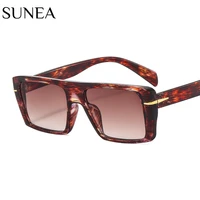 rectangle sunglasses fashion women sunglass leopard mental decoration frame sun glasses menretro uv400 shades clear len eyewear