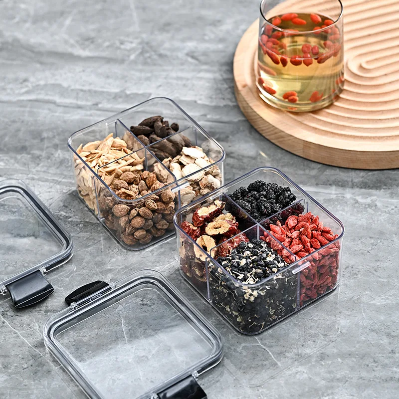 

460ML Kitchen Storage Box Food Storage Box Kitchen Supply Grain Storage Tank Moisture-Proof Sealed Cans Transparent Organizers
