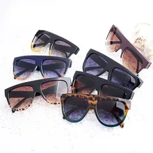 Flat Top Oversized Square Sunglasses Women Gradient 2022 Summer Style Classic Women Sun Glasses Fema