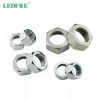 ledfre 10pcs nut for 304 stainless steel corrugated connector brass nut 38 12 34 1 114 fitting plumbing accessories