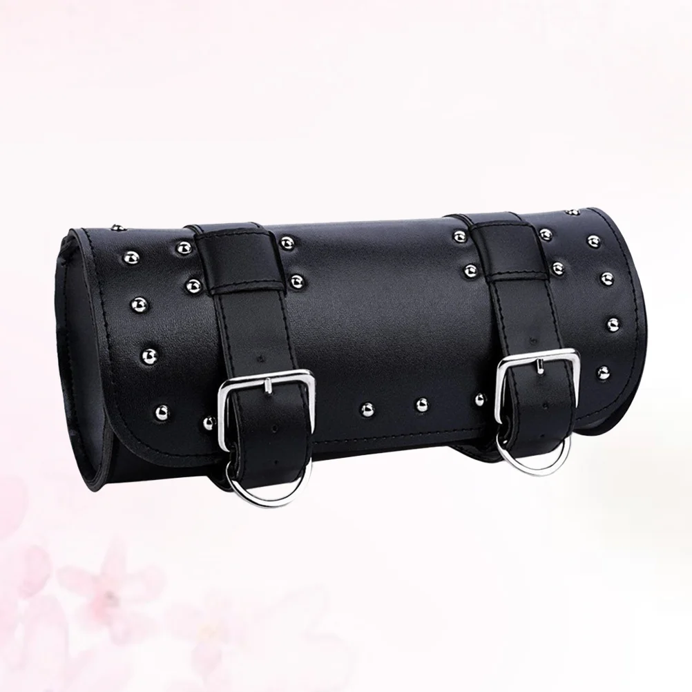 

Motorcycle Handlebar Bag Motorcycle Fork Bag PU Handlebar Tool Roll Motorcycle Large Saddlebags Waterproof Closure Tool Bags