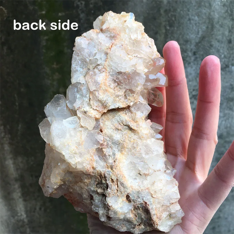 820 г настоящий натуральный прозрачный кварц белый кристалл кварцевый кластер