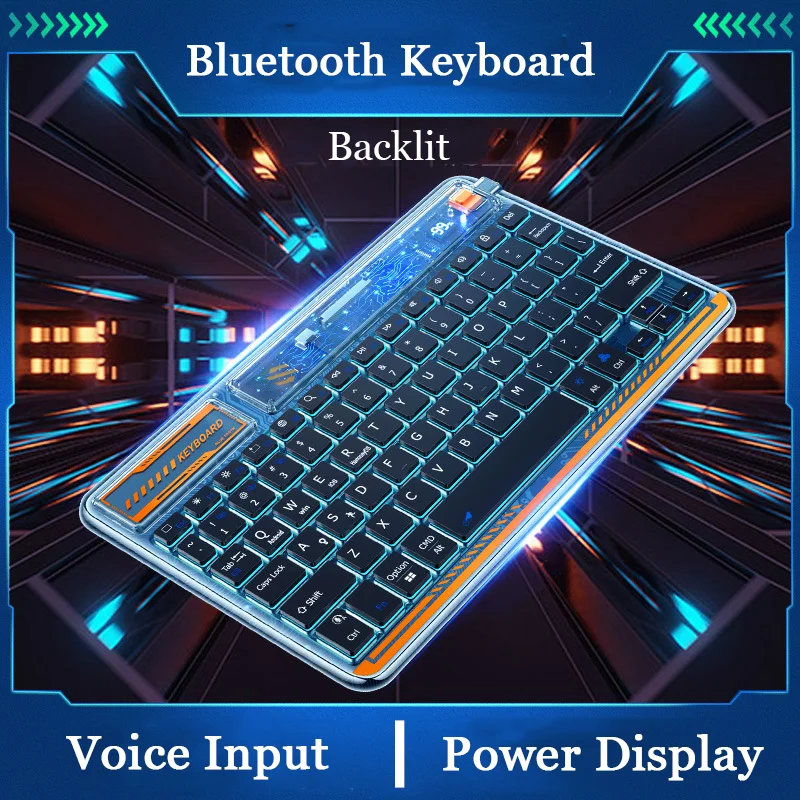 

Bluetooth Wireless Keyboard With Voice Input Type-C RGB Backlit Keyboard Mini Silent Gaming Keyboard For PC iPad Xiaomi Apple
