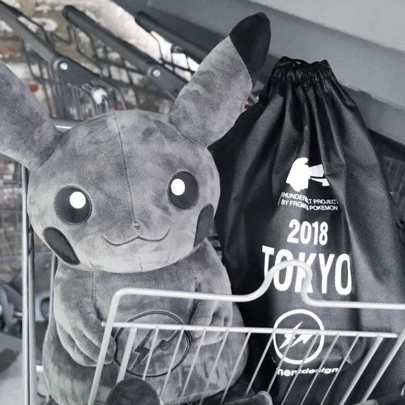 

Figures TOMY 50cm Pokemon Co-Branded Dark Black Pikachu Anime Plush Animals Pikachu Doll Toys Childrens Gift