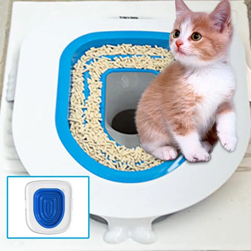 

Cat Toilet Trainer Cat Toilet Training Seat Cat Potty Training Kit Works Train Kitten To Use Toilet Pet Supplies Pet Accessories