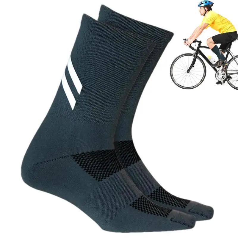

Велосипедные носки, дышащие и влагоотводящие высокие светоотражающие носки унисекс, дышащие спортивные носки для телефона