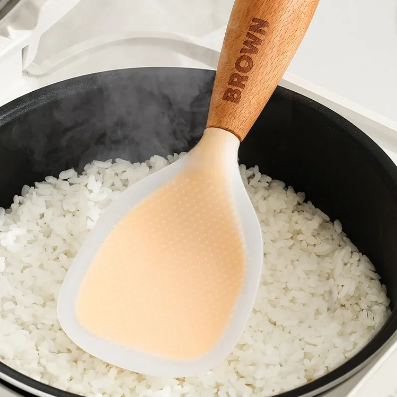 Вертикальная ложка для риса Line Friends с коричневым мультяшным рисунком подвесное