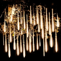 outdoor led meteor shower lights falling rain drop fairy string light waterproof for christmas party garden holiday decorations