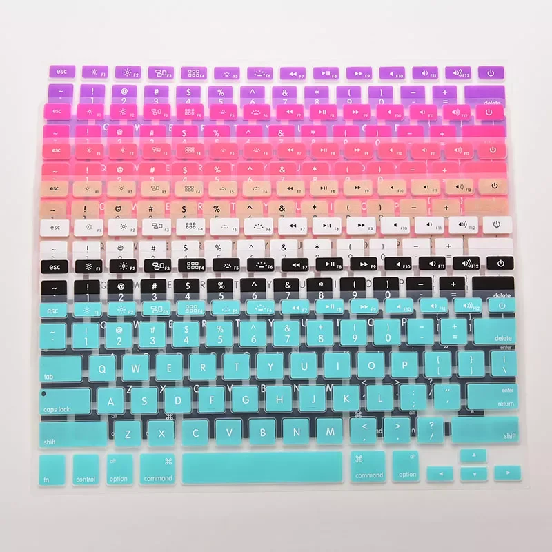 

7 Candy Colors 28.7cm x 11.9cm Silicone Keyboard Skin Cover For Apple Macbook Pro MAC 13 15 17