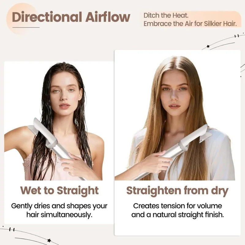 Фото Насадка A83G-Hair Smooth для выпрямления вьющихся и влажных волос, для выпрямителей Shark Flexstyle HD400, насадка с мягким воздушным потоком №1