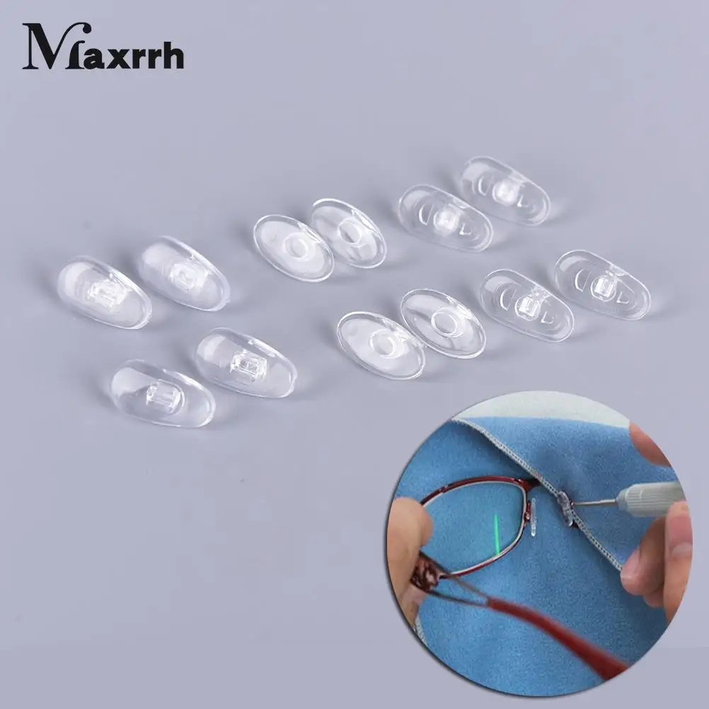 

5Pairs/Lot Fashion Vision Care Silicone Eyeglass Sunglass Glasses Nose Pads On Nose Pad Massage Health Care Anti-Slip Tools