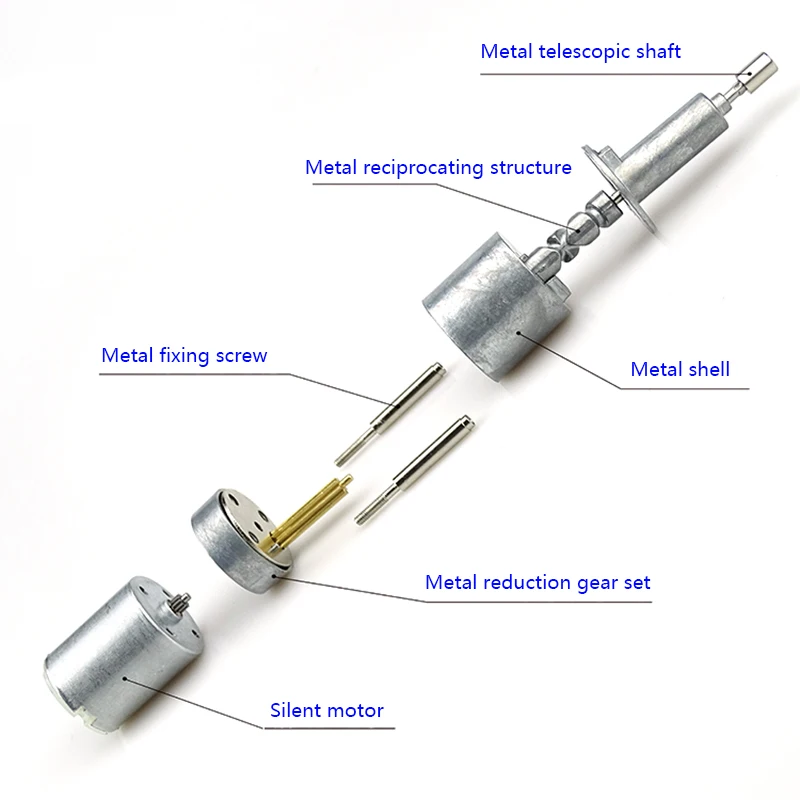 Миниатюрный линейный привод постоянного тока 5 В поступательный Телескопический